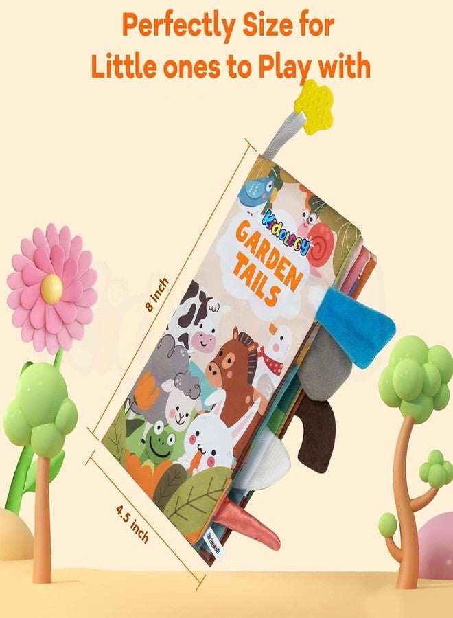 Kidology كتاب "حكايات كيدولوجي التعليمية"، مجموعة كتب قماشية للأطفال، كتب مقاومة للتمزق مع صوت حفيف، لعبة تعليمية مبكرة للأطفال من عمر 0-3 سنوات، للأولاد والبنات، مثالية لحفلات استقبال المولود - حكايات الحديقة - Image 2
